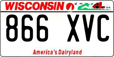 WI license plate 866XVC