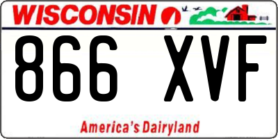 WI license plate 866XVF