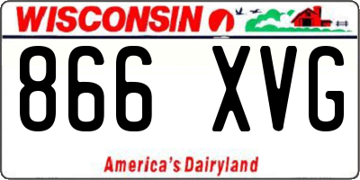 WI license plate 866XVG