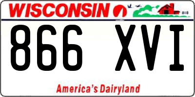 WI license plate 866XVI