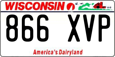 WI license plate 866XVP