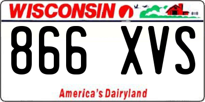 WI license plate 866XVS
