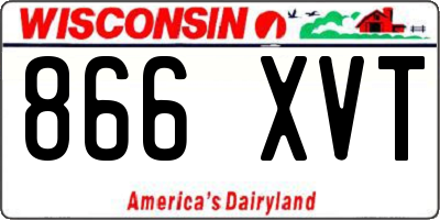WI license plate 866XVT