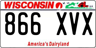 WI license plate 866XVX