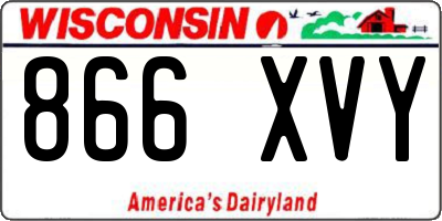 WI license plate 866XVY