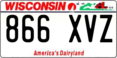 WI license plate 866XVZ