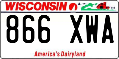 WI license plate 866XWA