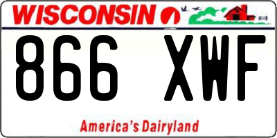 WI license plate 866XWF