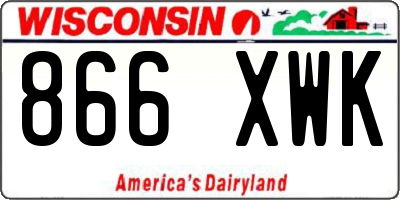 WI license plate 866XWK