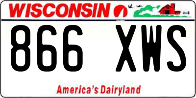 WI license plate 866XWS