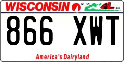 WI license plate 866XWT
