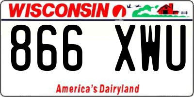 WI license plate 866XWU