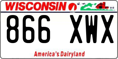 WI license plate 866XWX