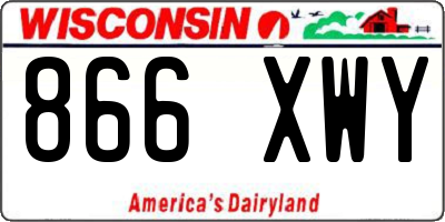 WI license plate 866XWY