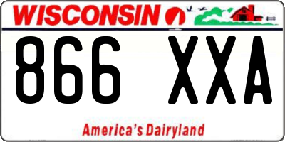 WI license plate 866XXA
