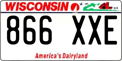 WI license plate 866XXE