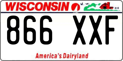 WI license plate 866XXF