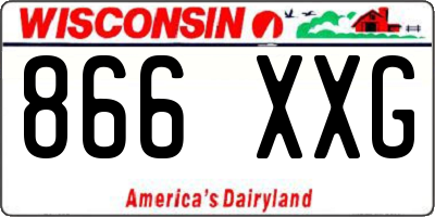 WI license plate 866XXG