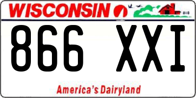 WI license plate 866XXI