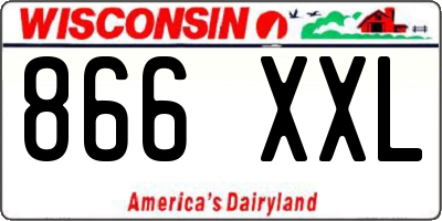 WI license plate 866XXL