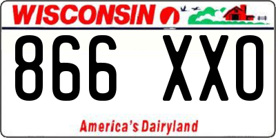 WI license plate 866XXO