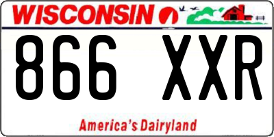 WI license plate 866XXR
