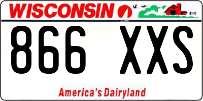 WI license plate 866XXS