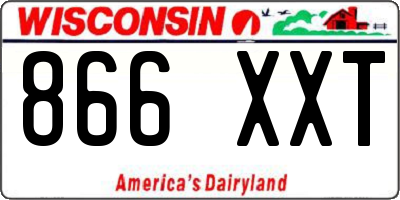 WI license plate 866XXT