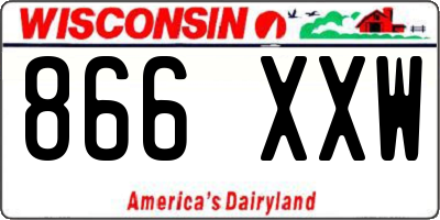 WI license plate 866XXW