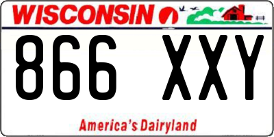WI license plate 866XXY