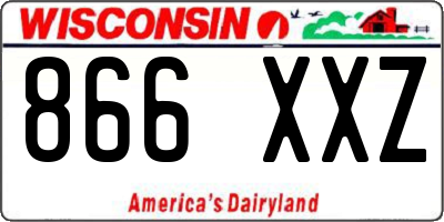WI license plate 866XXZ