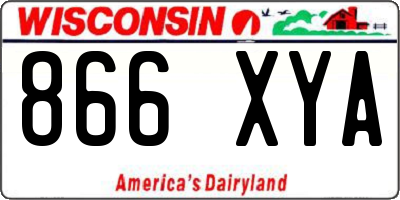 WI license plate 866XYA