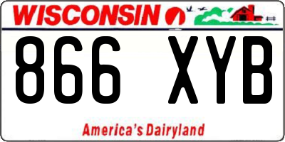 WI license plate 866XYB