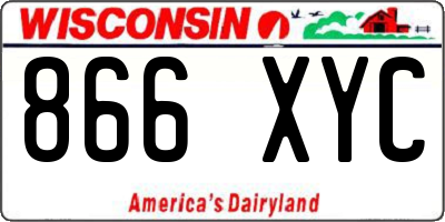 WI license plate 866XYC
