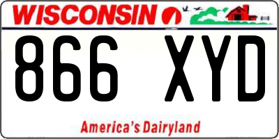 WI license plate 866XYD