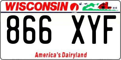 WI license plate 866XYF