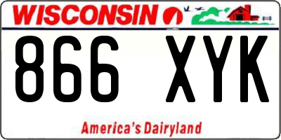 WI license plate 866XYK