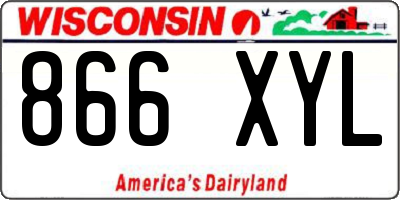 WI license plate 866XYL