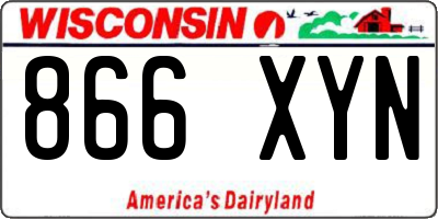 WI license plate 866XYN