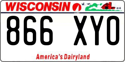 WI license plate 866XYO