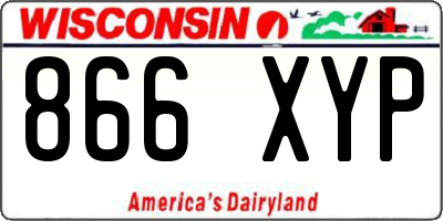 WI license plate 866XYP