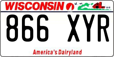 WI license plate 866XYR