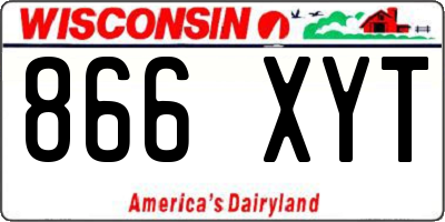 WI license plate 866XYT