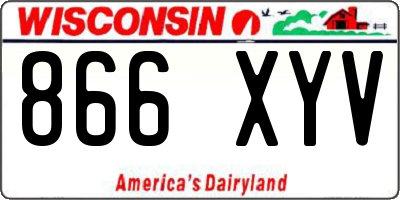 WI license plate 866XYV