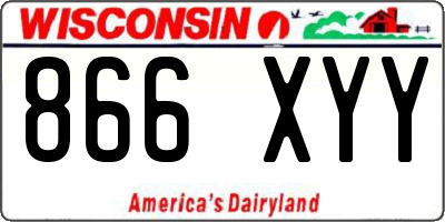 WI license plate 866XYY