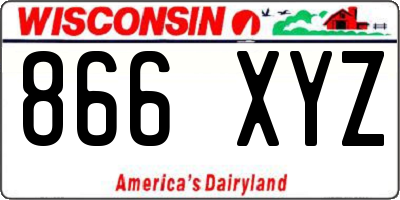 WI license plate 866XYZ