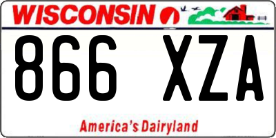 WI license plate 866XZA