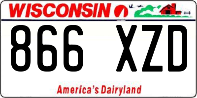 WI license plate 866XZD