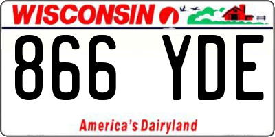 WI license plate 866YDE