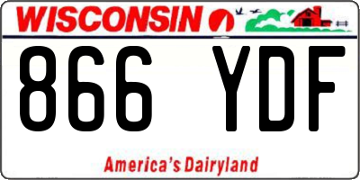 WI license plate 866YDF